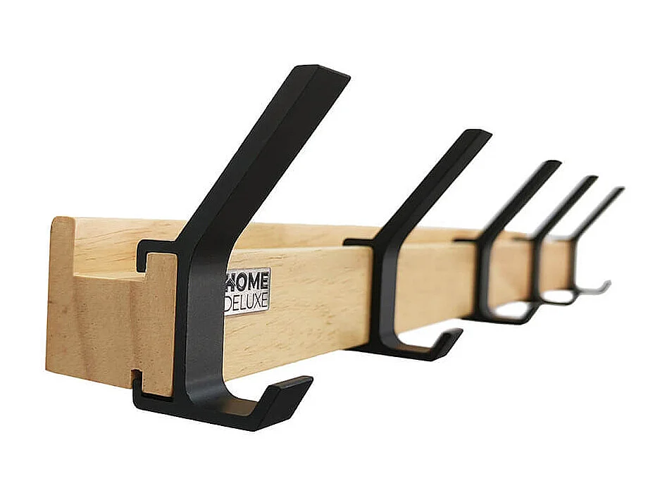 Porte-manteau HOME DELUXE STRIPE comprenant crochets, aimants et étagère à photos - 8 x crochets | Portemanteau mural, porte-crochets