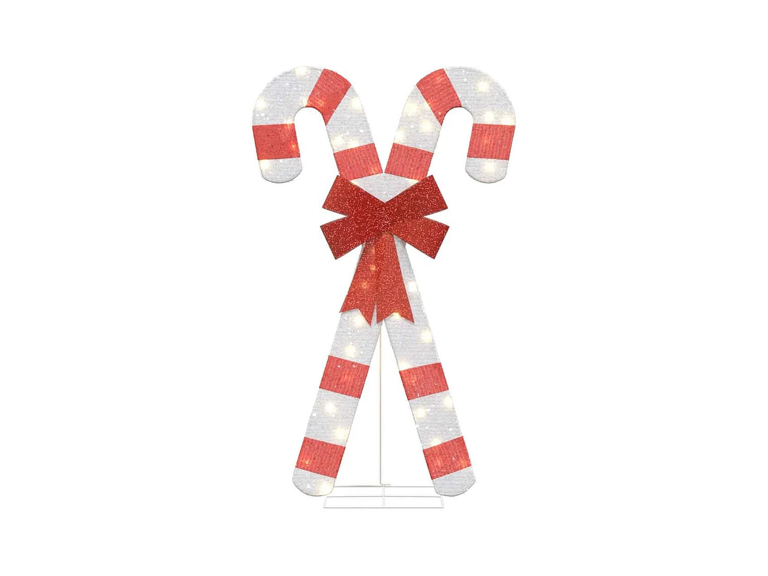 Décoration de Noël en forme de canne à sucre 50 LED blanc chaud