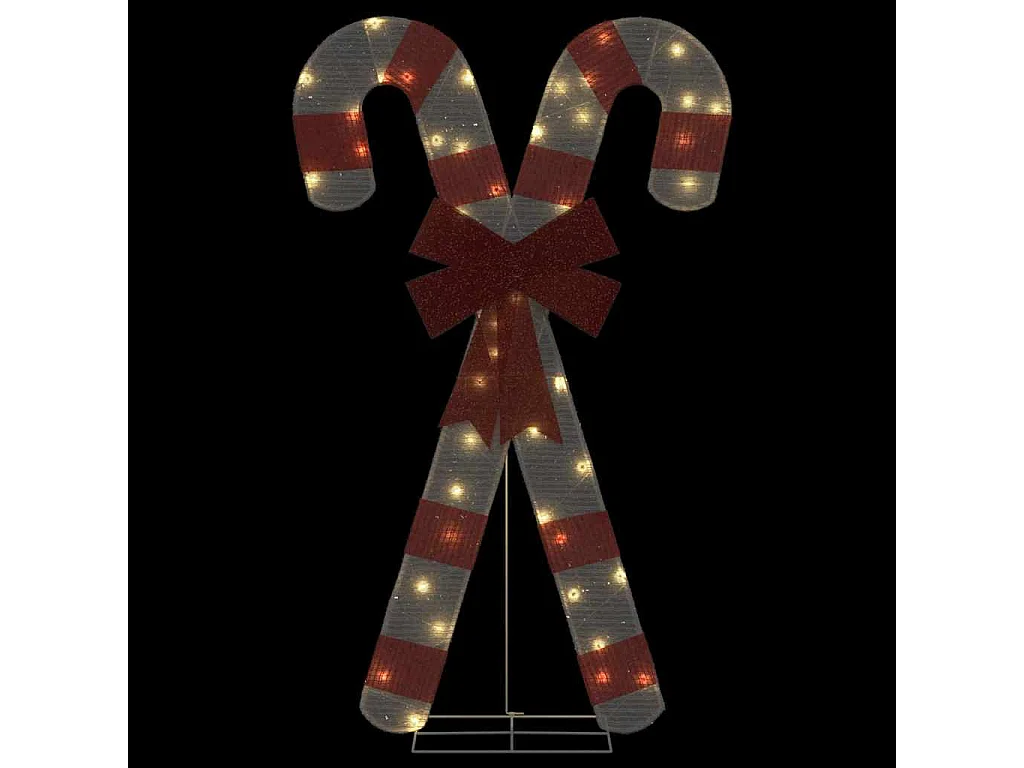 Décoration de Noël en forme de canne à sucre 50 LED blanc chaud