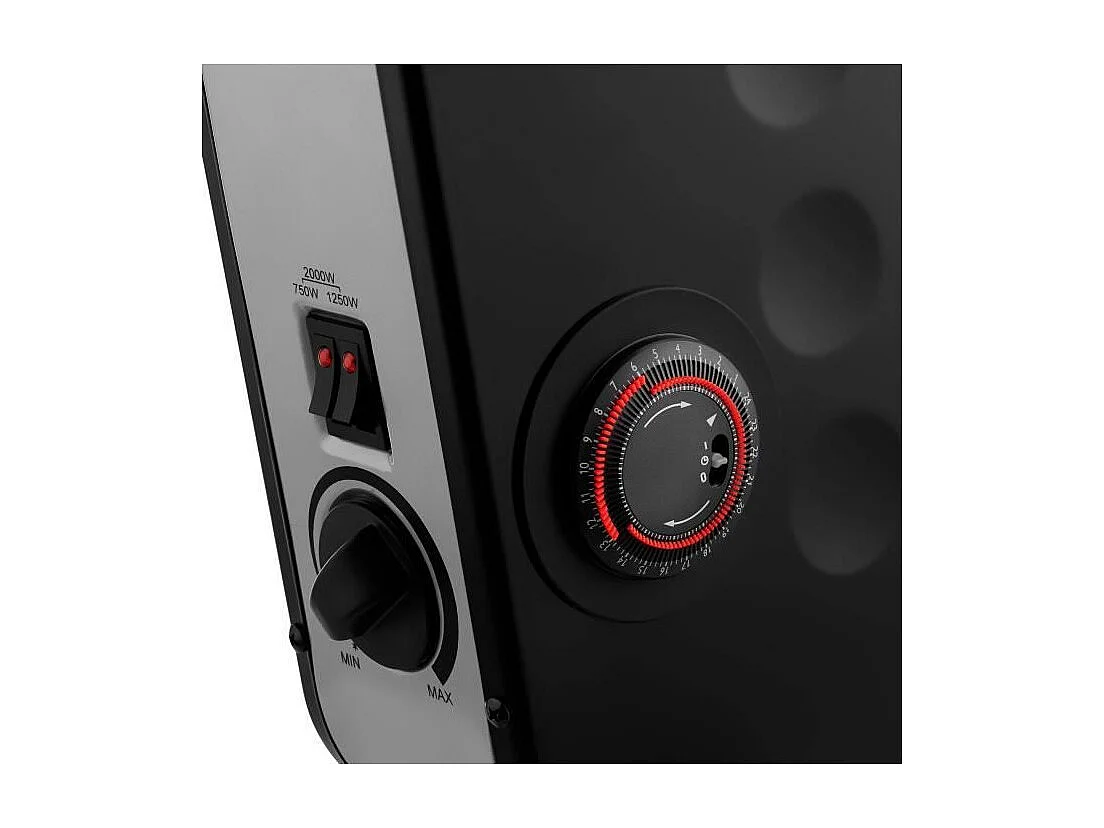 Radiateur - SENCOR - SCF 2101BK - 2000 W - 3 niveaux - Minuterie - Noir