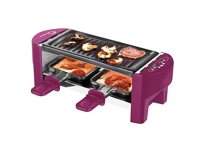 Raclette 2 Personnes Meuuuh Prune Little Balance - 350W Compacte et Originale