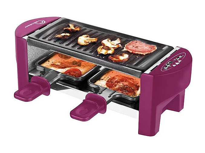 Raclette 2 Personnes Meuuuh Prune Little Balance - 350W Compacte et Originale