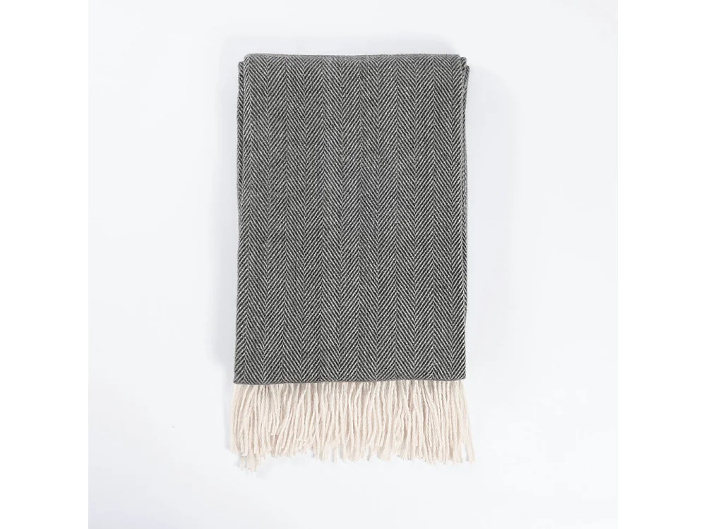 Home Deluxe Couverture en laine MILA Anthracite - 140 x 200 cm