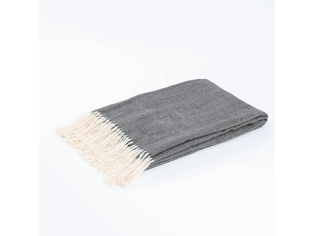 Home Deluxe Couverture en laine MILA Anthracite - 140 x 200 cm