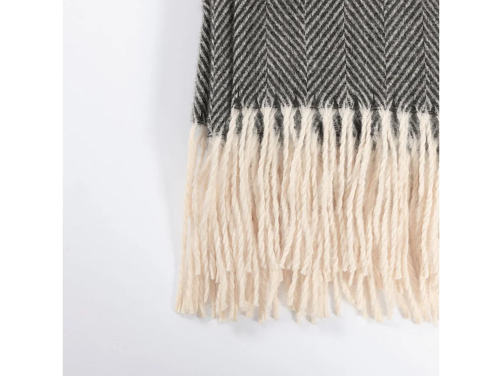 Home Deluxe Couverture en laine MILA Anthracite - 140 x 200 cm