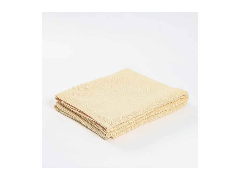 Home Deluxe Couverture en coton ELIA Beige - 140 x 200 cm