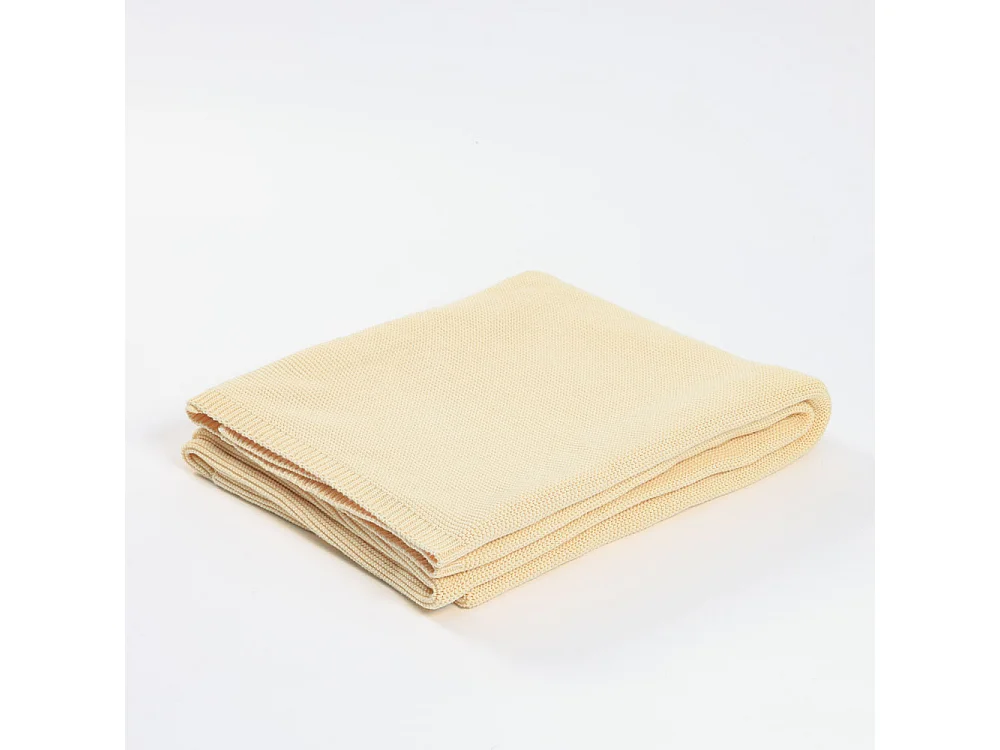 Home Deluxe Couverture en coton ELIA Beige - 140 x 200 cm