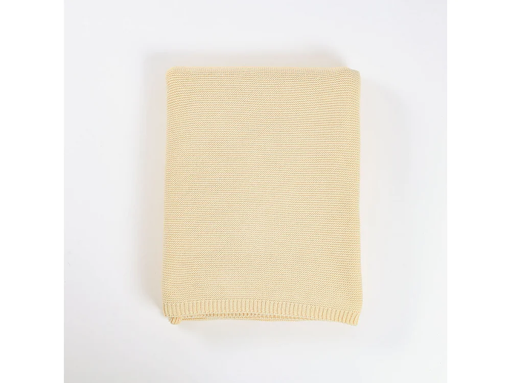 Home Deluxe Couverture en coton ELIA Beige - 140 x 200 cm