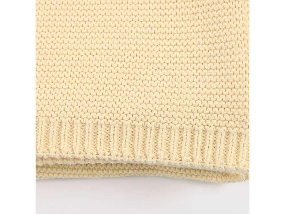 Home Deluxe Couverture en coton ELIA Beige - 140 x 200 cm