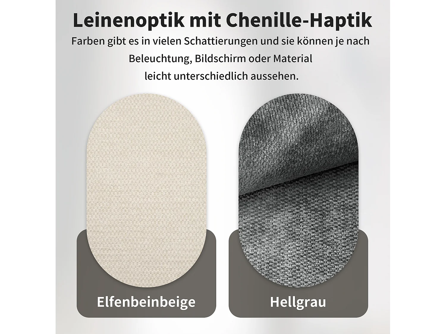 Hydraulisches Stauraumbett mit Kopfteil + LEDs und USB/Typ-C-Anschlüssen – 180 x 200 cm – Leinen – Grau