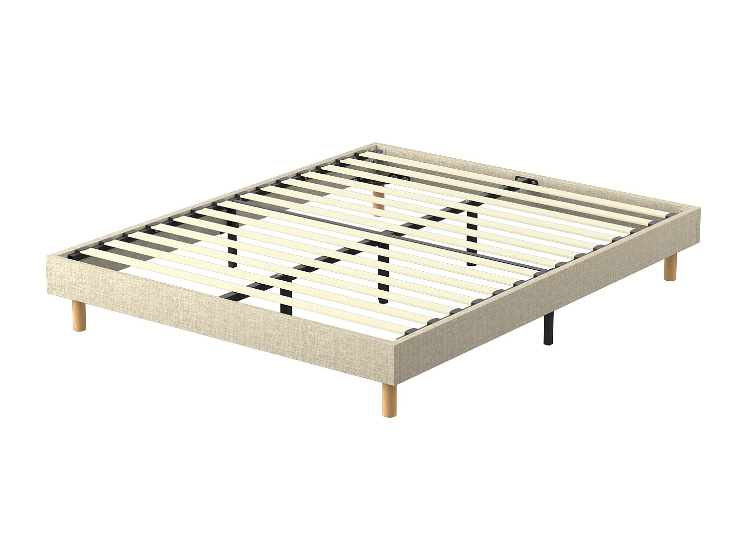 Sommier Tapissier 160x200cm , 14 lattes, Comfort, beige