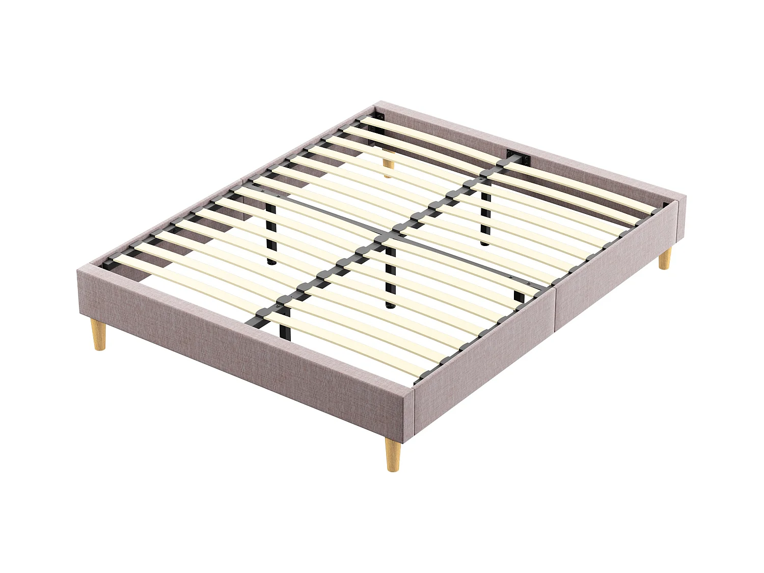 Sommier Tapissier 140x190cm, 14 lattes, 9 pieds Hauteur du cadre 29 cm