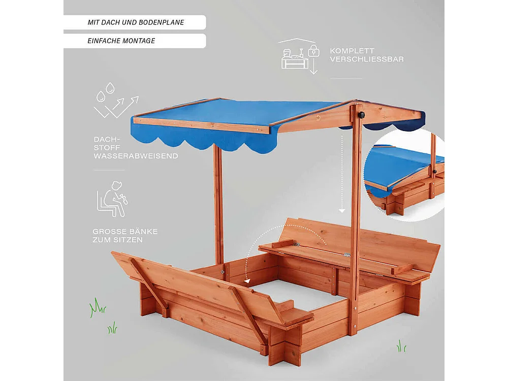 Home Deluxe Bac à sable BUDDELKISTE