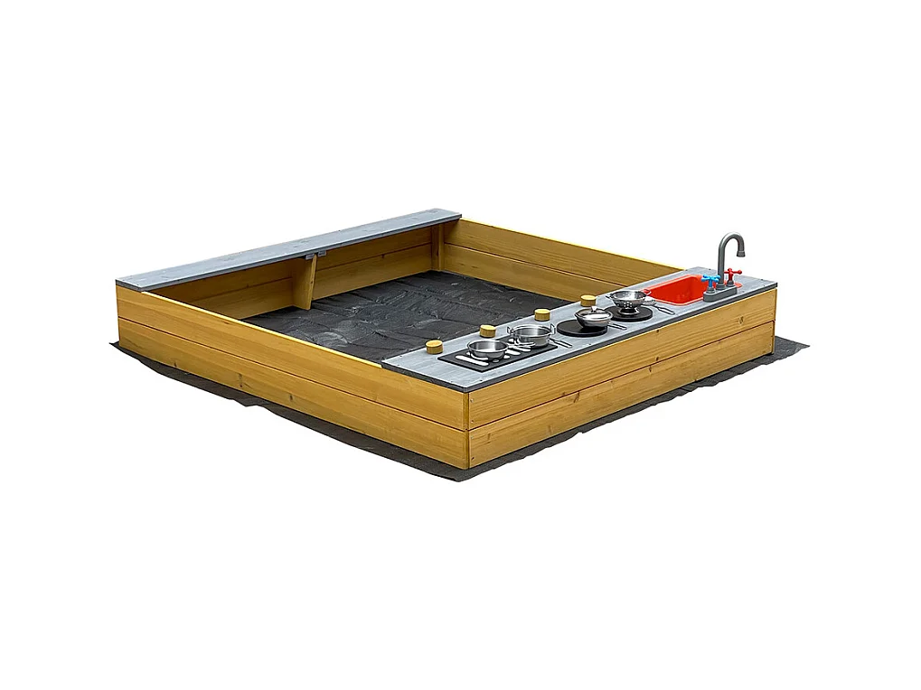 Home Deluxe Bac à sable avec kitchenette COOKY - Naturel