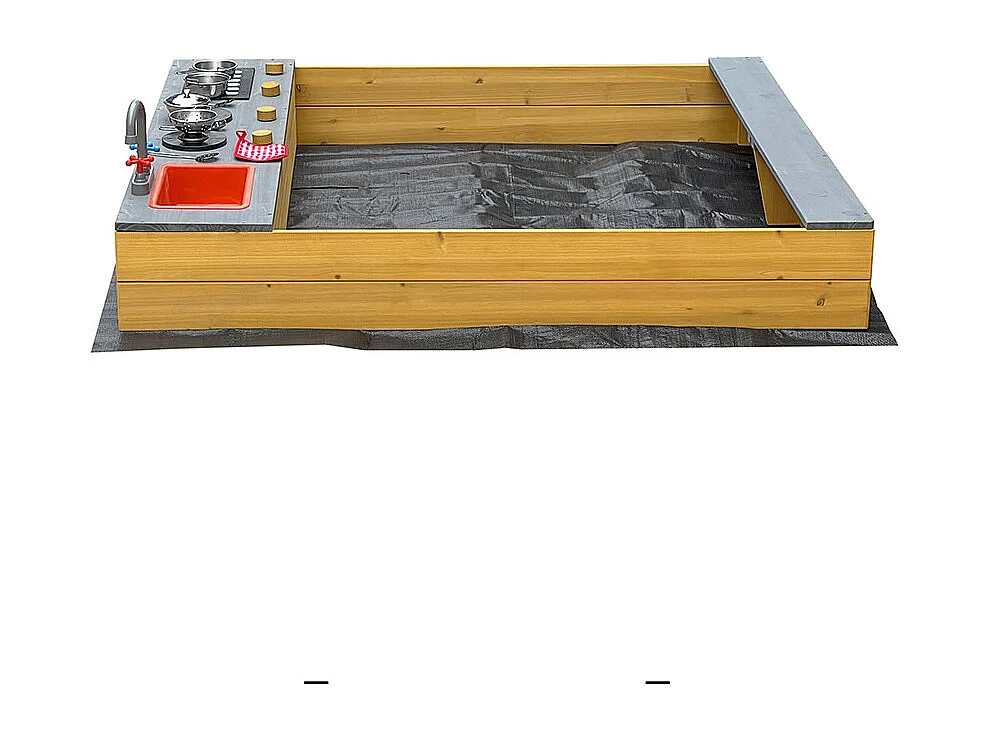 Home Deluxe Bac à sable avec kitchenette COOKY - Naturel