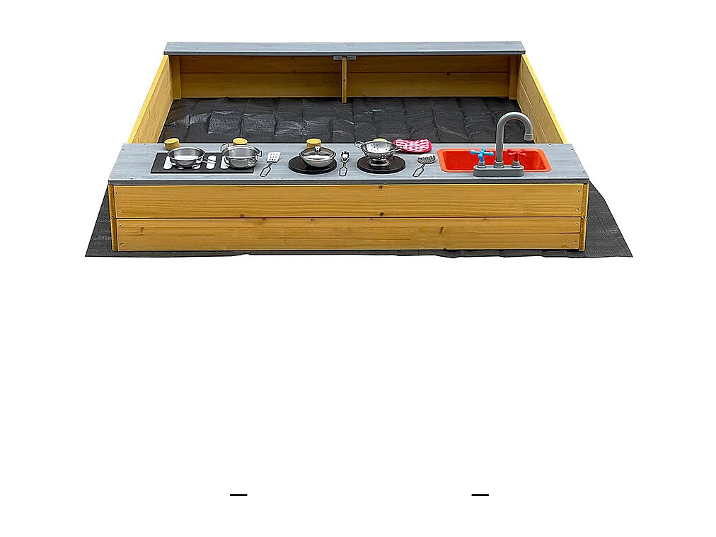 Home Deluxe Bac à sable avec kitchenette COOKY - Naturel