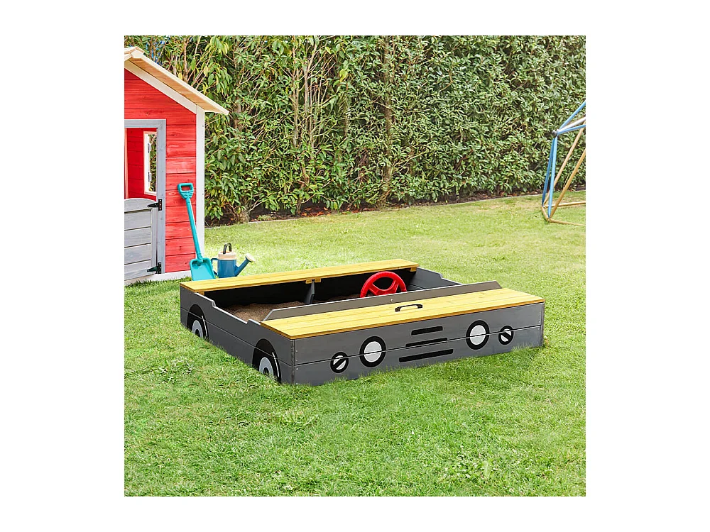 Home Deluxe Bac à sable KIDDY - Gris clair