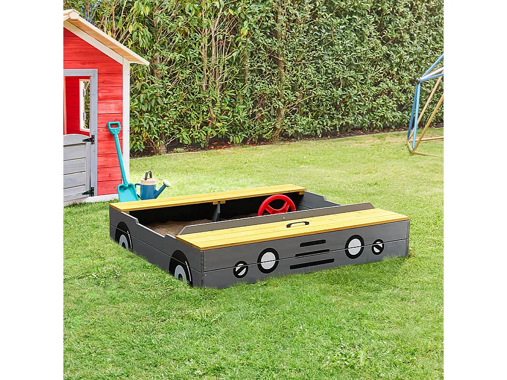 Home Deluxe Bac à sable KIDDY - Gris clair