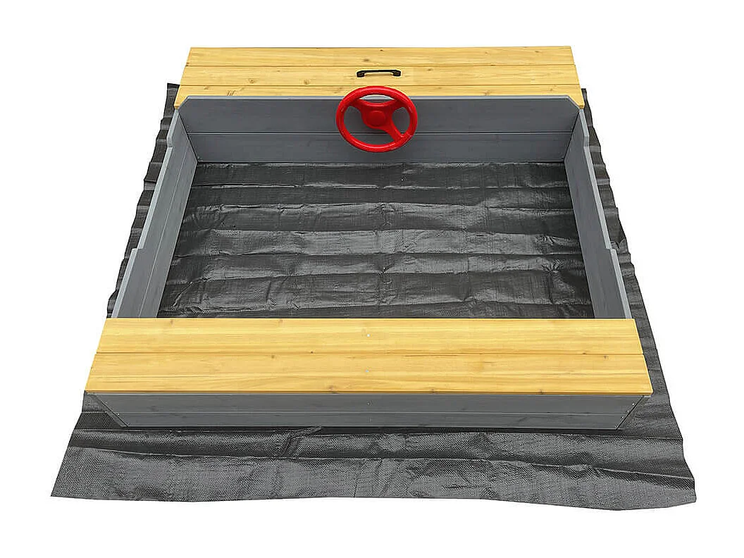 Home Deluxe Bac à sable KIDDY - Gris clair