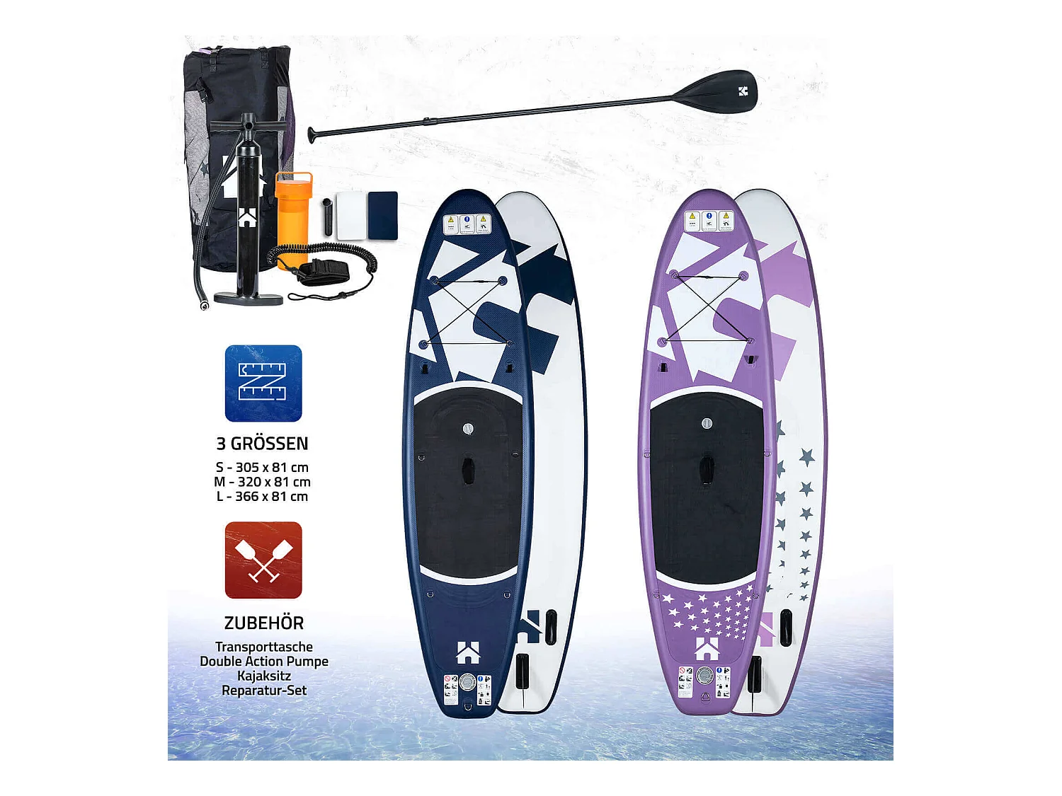 Accueil Stand Up Paddle Board Deluxe MOANA Violet L