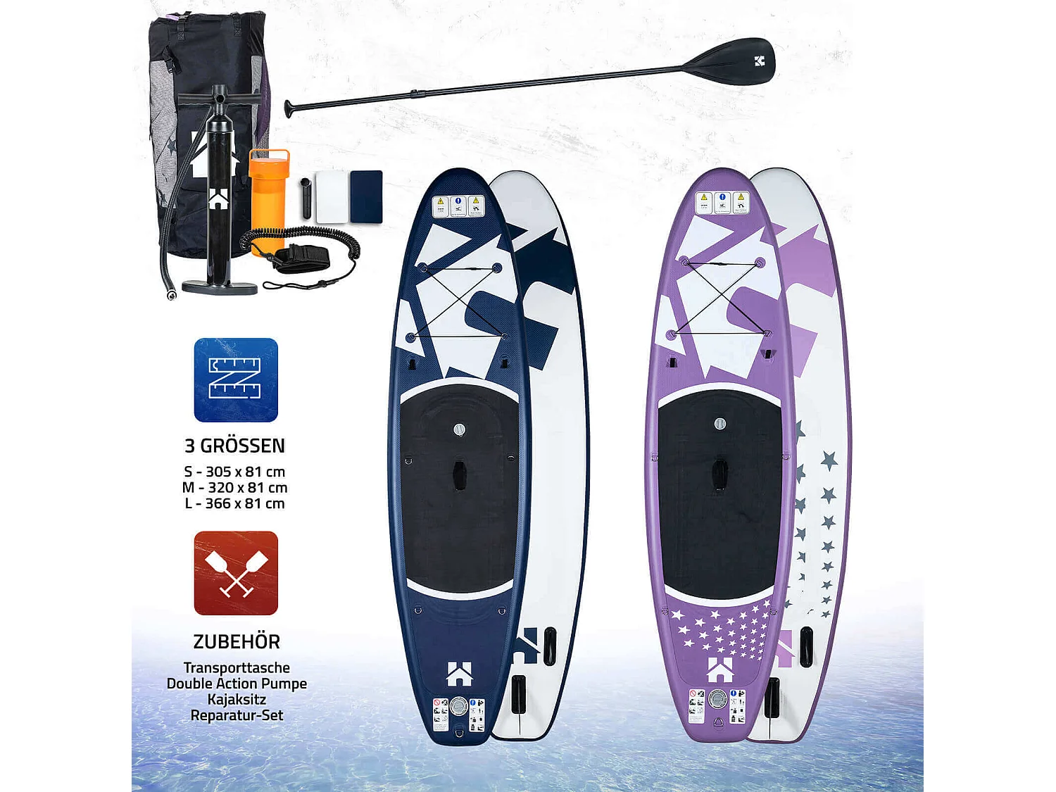 Accueil Stand Up Paddle Board Deluxe MOANA Violet L