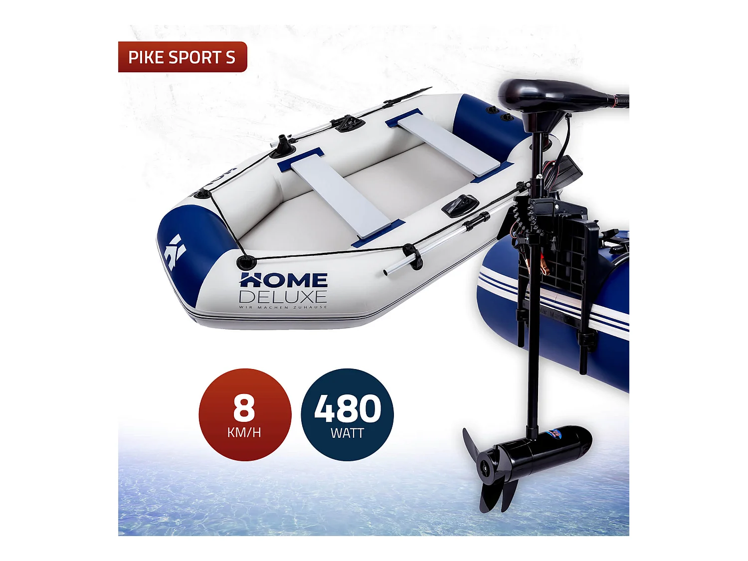Home Deluxe Bateau pneumatique PIKE S avec moteur