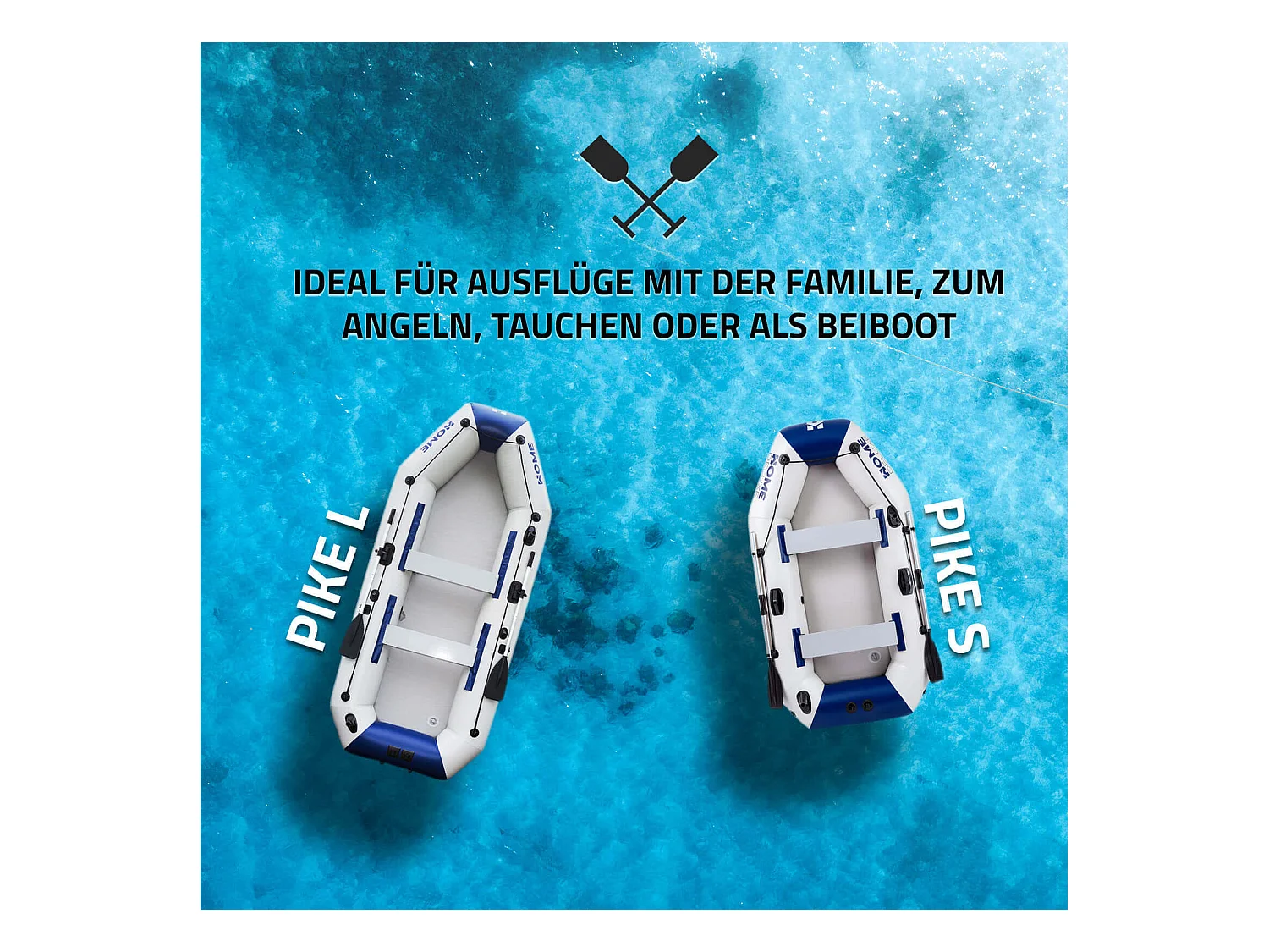 Home Deluxe Bateau pneumatique PIKE L avec moteur