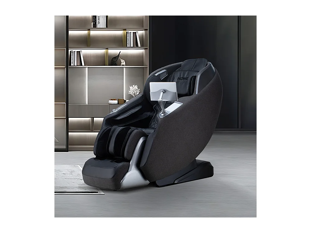Home Deluxe Fauteuil de massage ALVINA avec rembourrage en tissu premium - noir