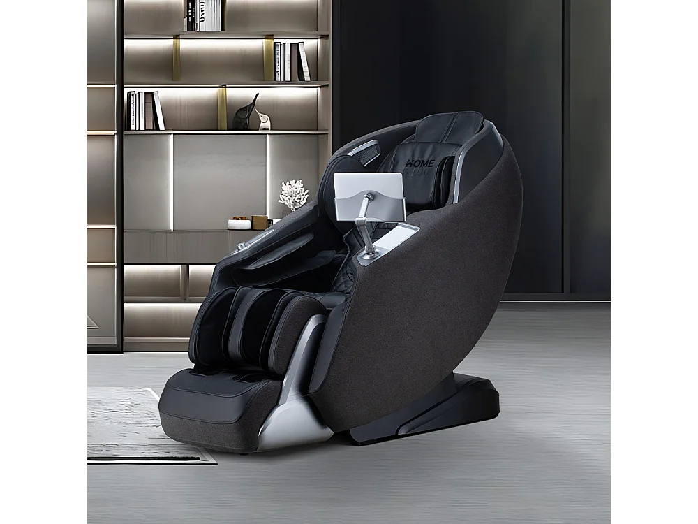 Home Deluxe Fauteuil de massage ALVINA avec rembourrage en tissu premium - noir