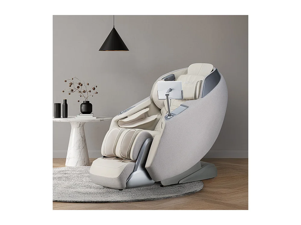 Home Deluxe Fauteuil de massage ALVINA avec rembourrage en tissu premium - Beige
