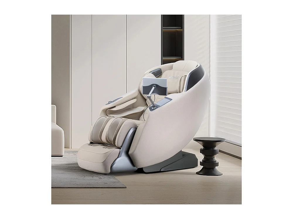 Home Deluxe Fauteuil de massage ALVINA avec rembourrage en tissu premium - Beige