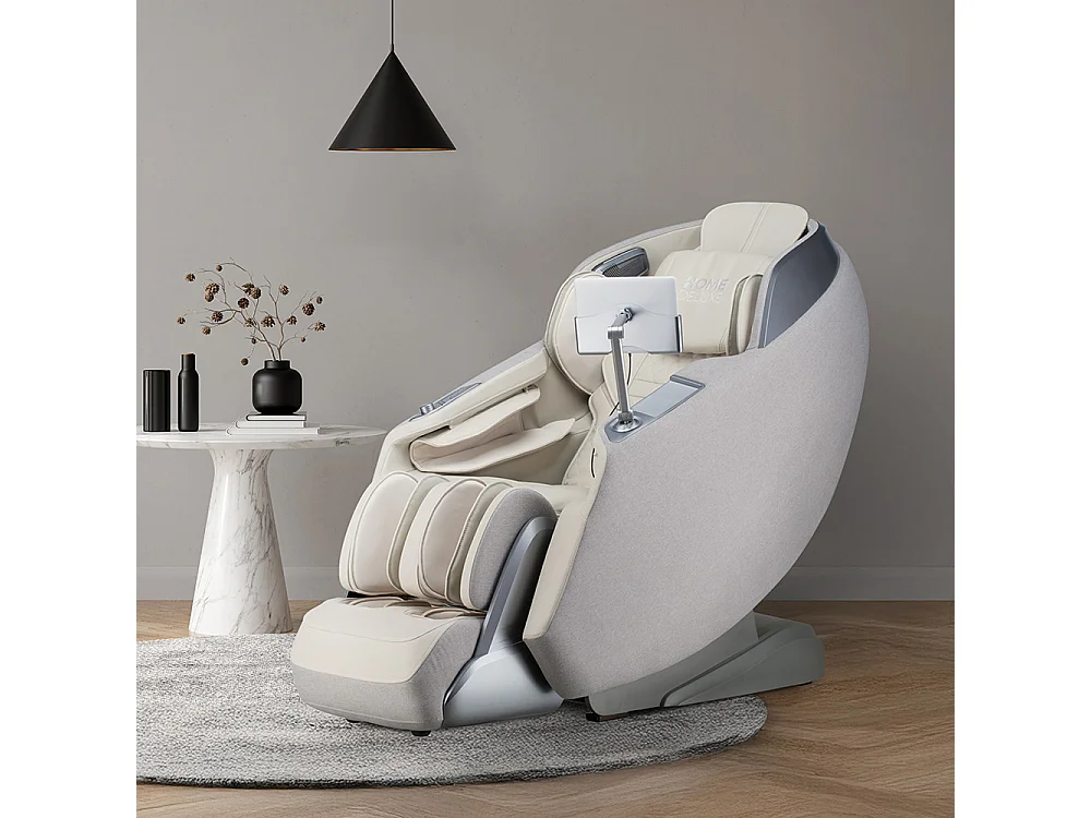 Home Deluxe Fauteuil de massage ALVINA avec rembourrage en tissu premium - Beige