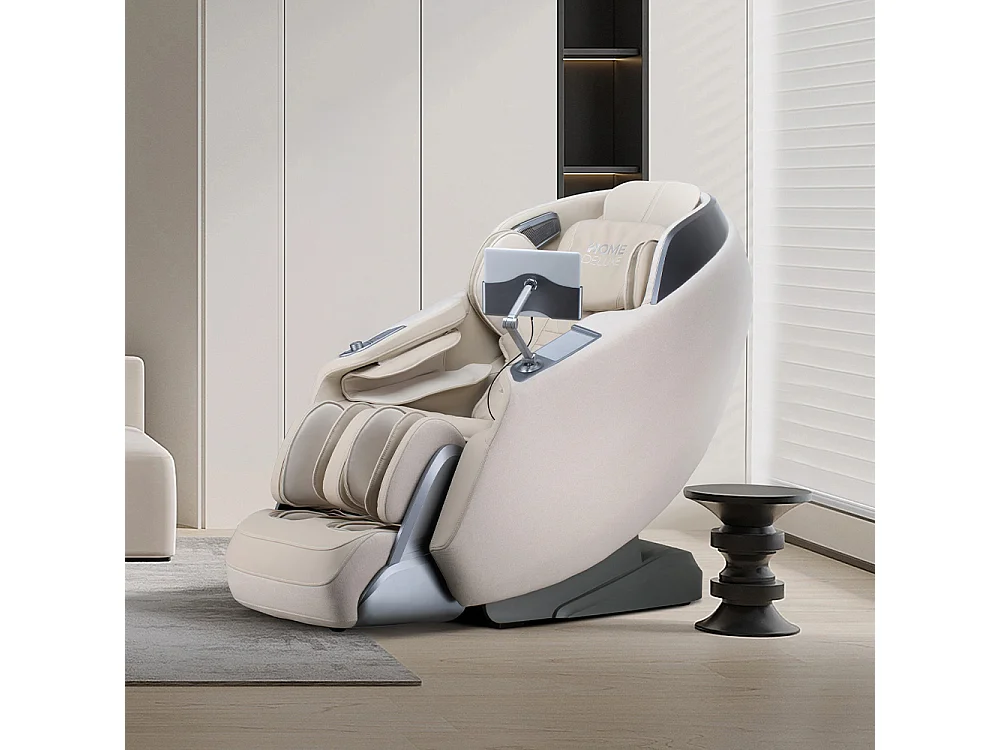 Home Deluxe Fauteuil de massage ALVINA avec rembourrage en tissu premium - Beige