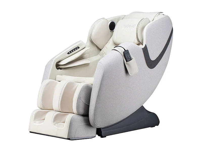 Home Deluxe Fauteuil de massage MARINO avec rembourrage en tissu premium - gris clair