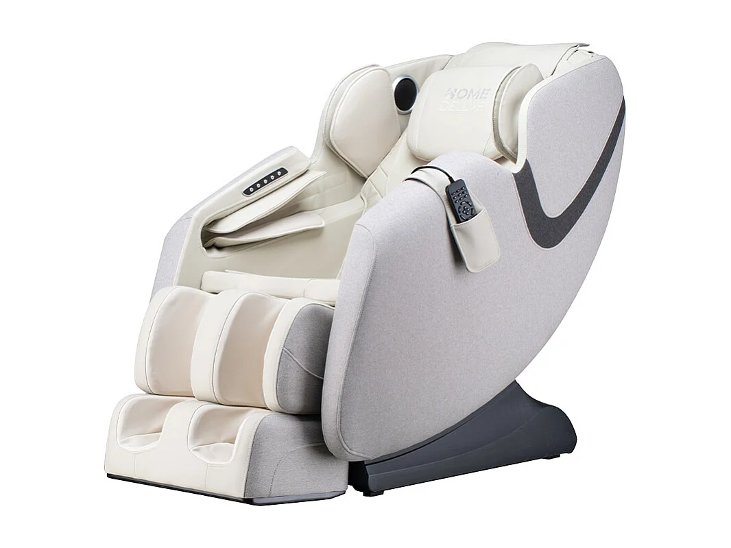 Home Deluxe Fauteuil de massage MARINO avec rembourrage en tissu premium - gris clair