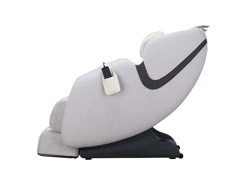 Home Deluxe Fauteuil de massage MARINO avec rembourrage en tissu premium - gris clair