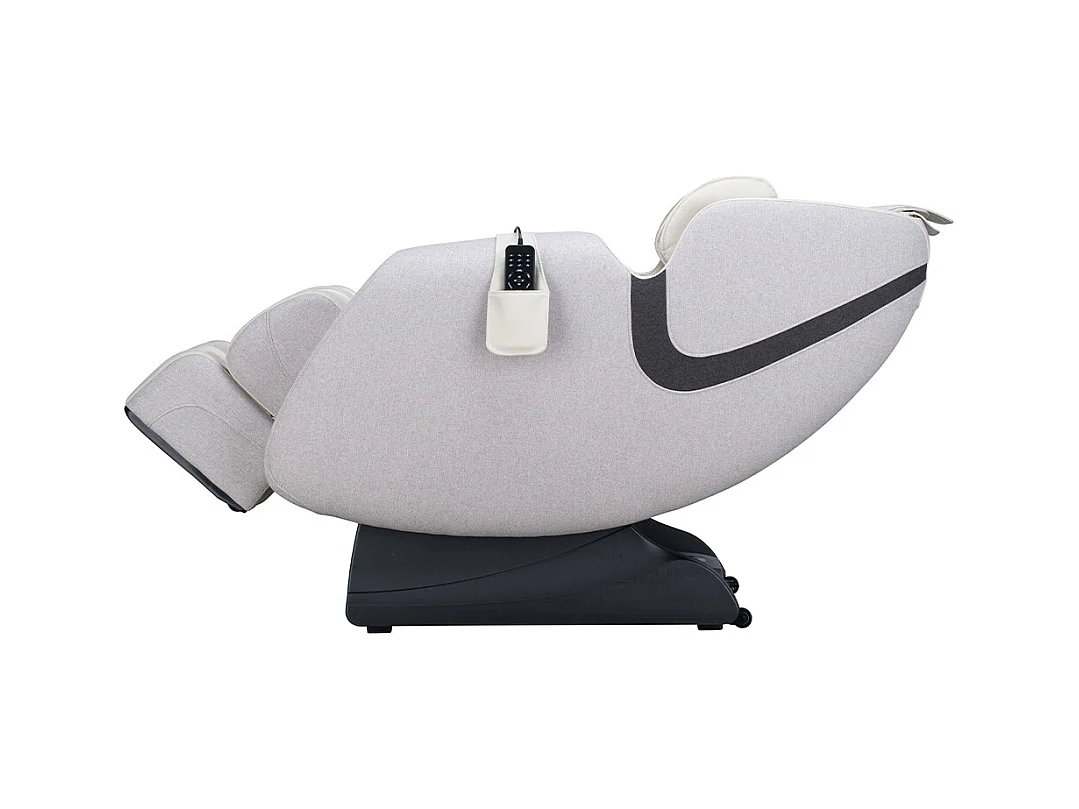 Home Deluxe Fauteuil de massage MARINO avec rembourrage en tissu premium - gris clair