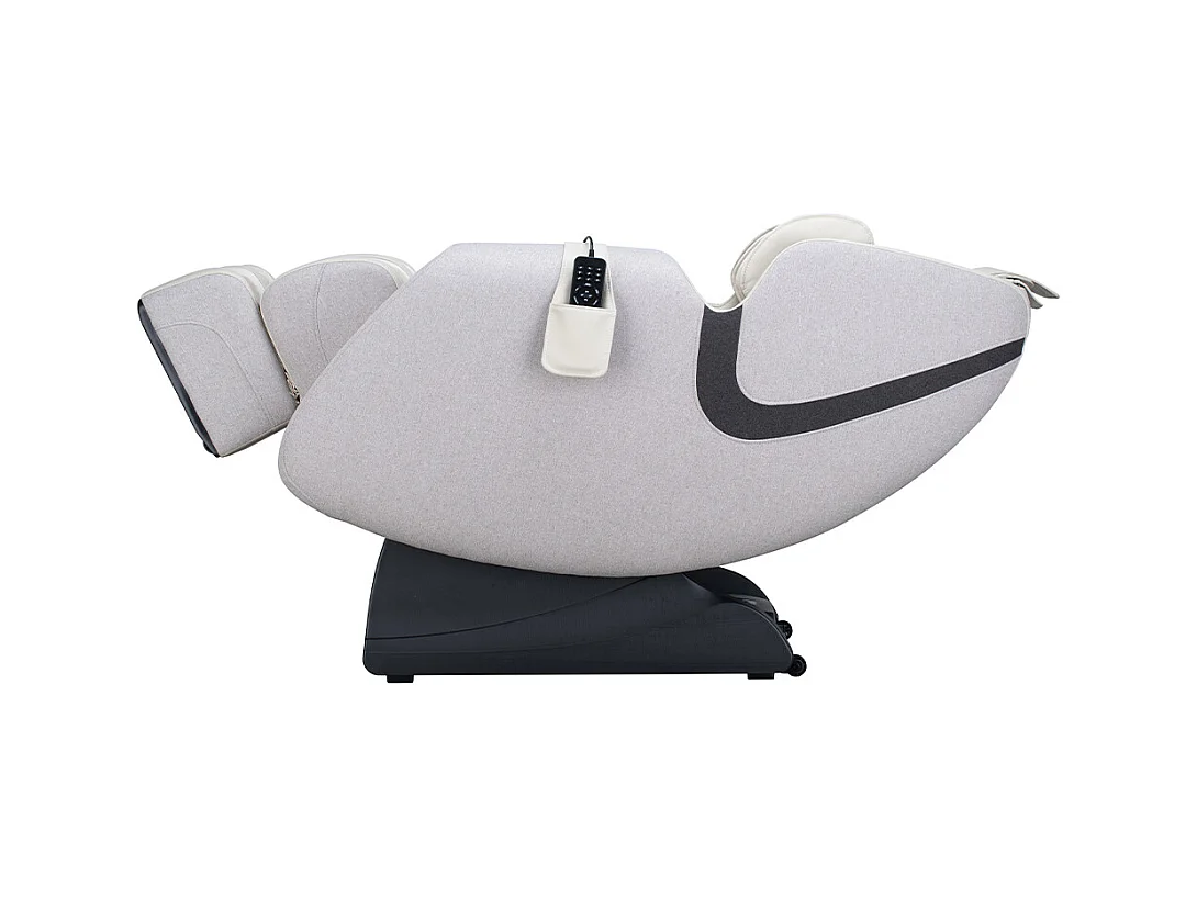 Home Deluxe Fauteuil de massage MARINO avec rembourrage en tissu premium - gris clair