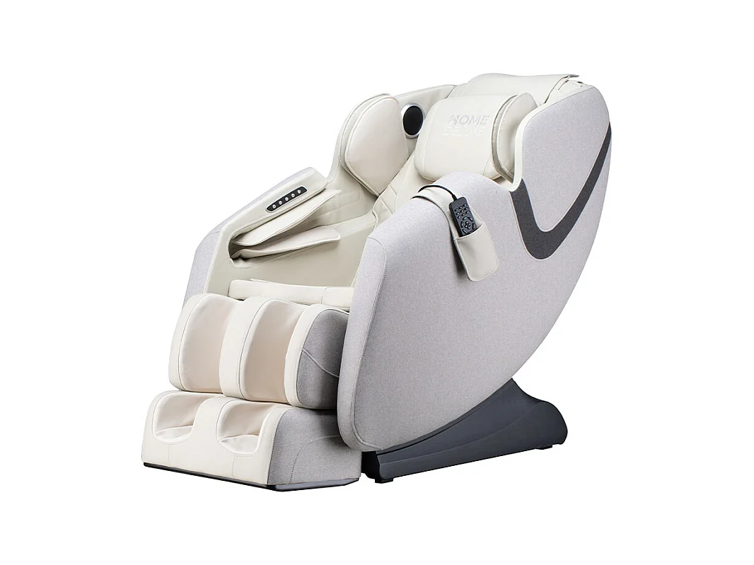 Home Deluxe Fauteuil de massage MARINO avec rembourrage en tissu premium - gris clair