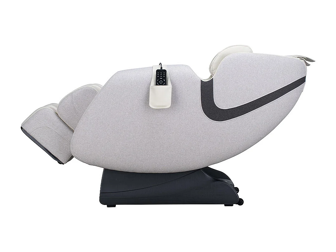 Home Deluxe Fauteuil de massage MARINO avec rembourrage en tissu premium - gris clair