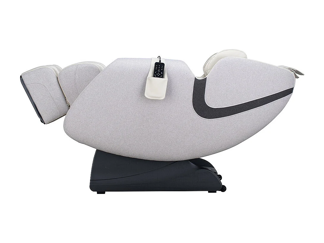Home Deluxe Fauteuil de massage MARINO avec rembourrage en tissu premium - gris clair