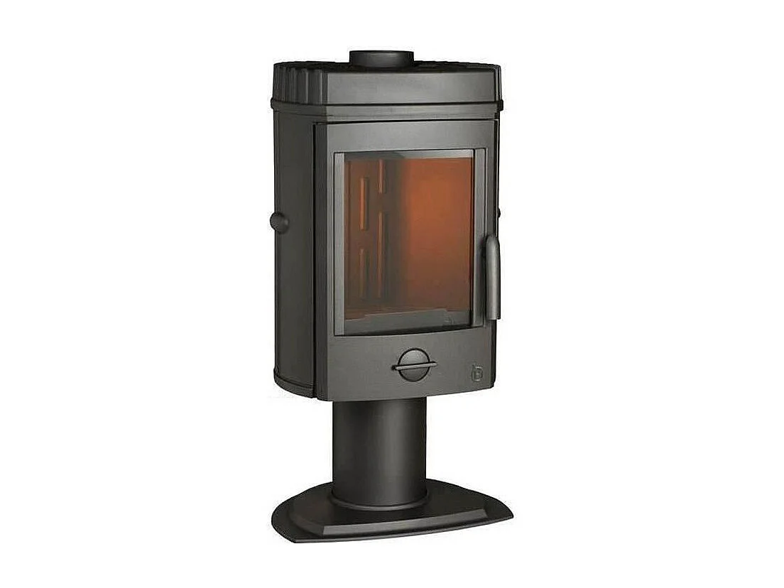 Poele a bois INVICTA Mesnil - Puissance optimale 8 kW - Max: 12kW- Bûches 34 cm max - Fonte - Fabriqué en France - Ecodesign