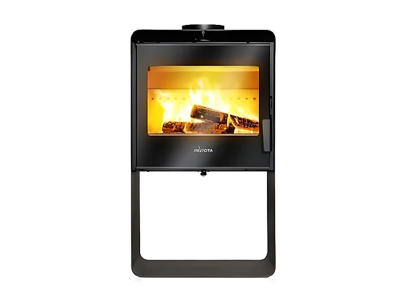 Poele a bois en acier INVICTA Borée - Puissance optimale: 7,5 kW - Max: 10 kW - Bûches 40 cm max, Ecodesign - Noir