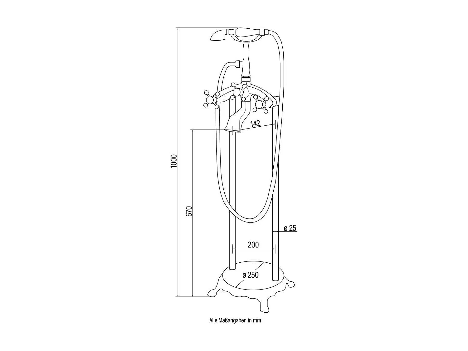 Home Deluxe Armature sur pied RETRO