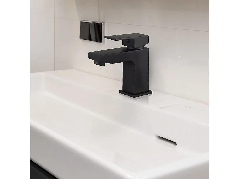 Home Deluxe Mitigeur de lavabo AQUATIC noir