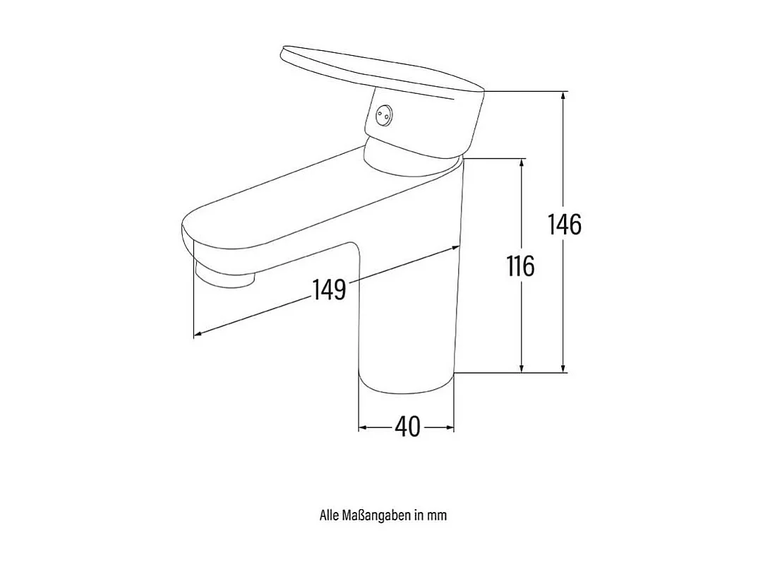 Home Deluxe Mitigeur de lavabo RADIANT Chrome