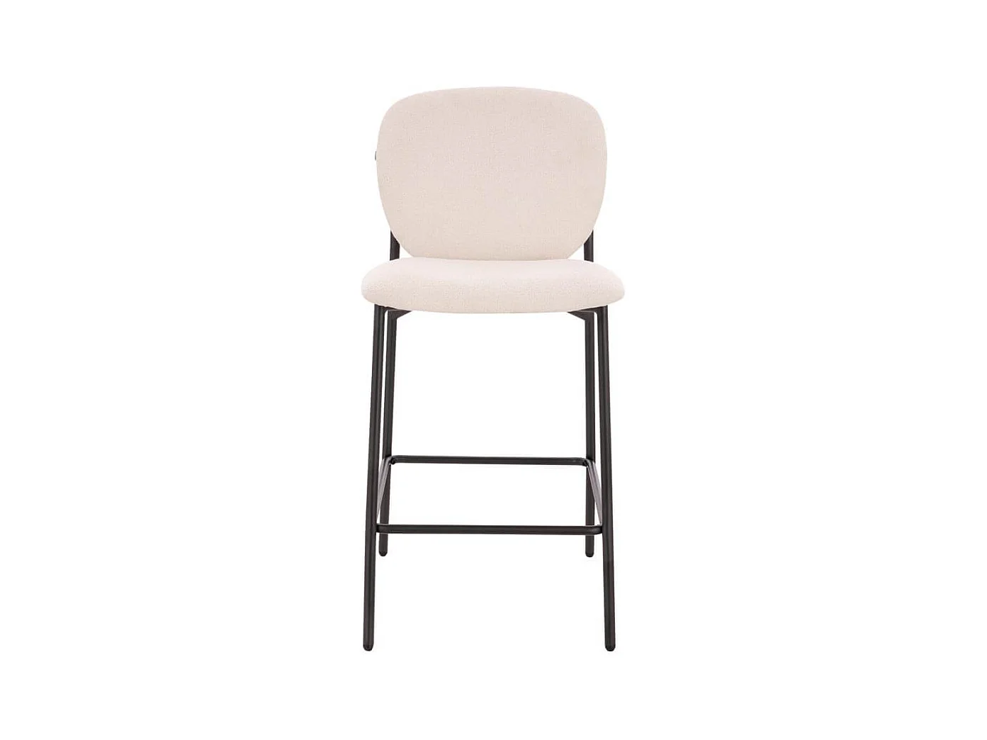 Home Deluxe CELDA Bouclé velours - set de 5 chaises blanches | Chaises de bar