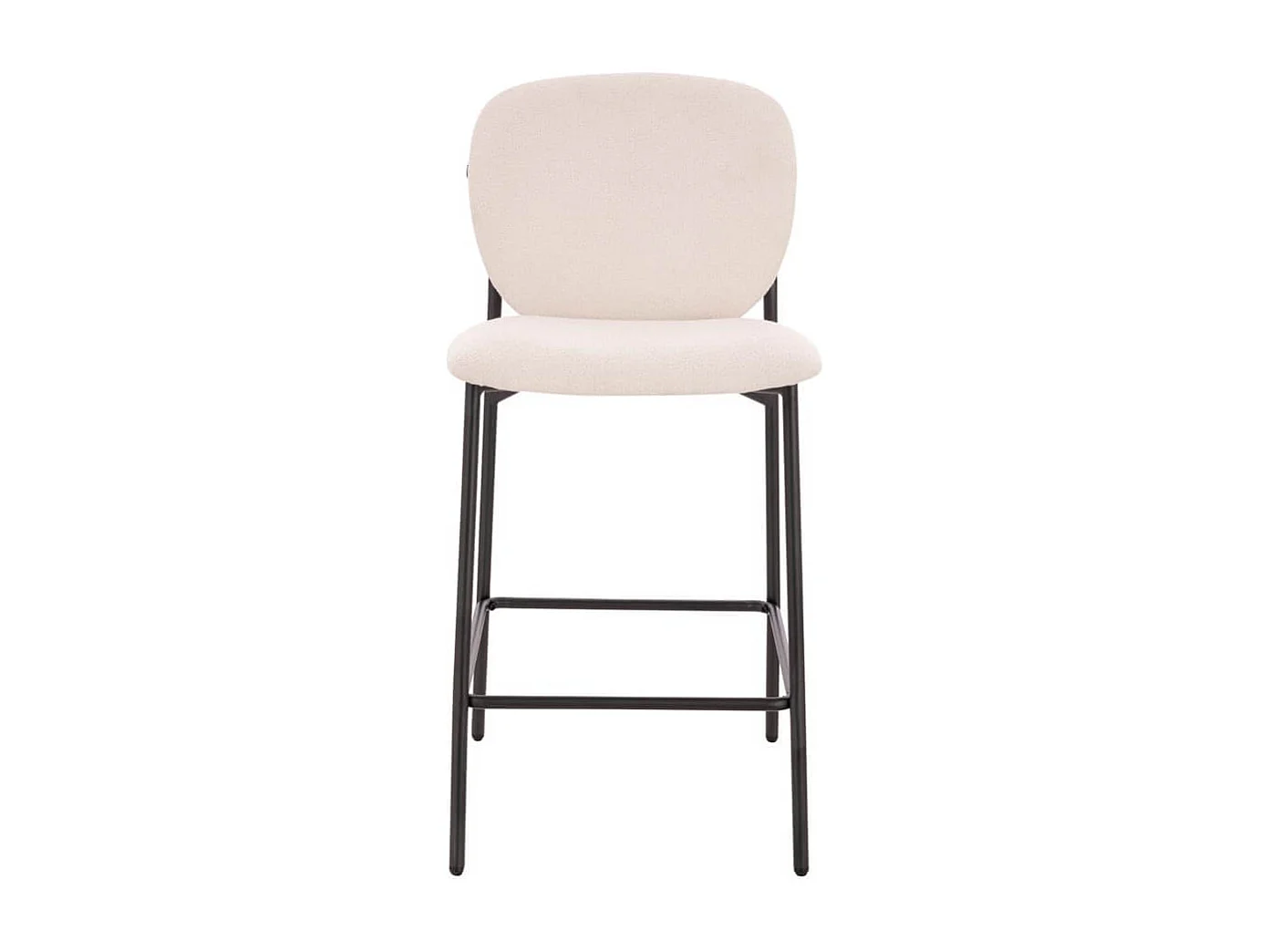 Home Deluxe CELDA Bouclé velours - set de 6 chaises blanches | Chaises de bar