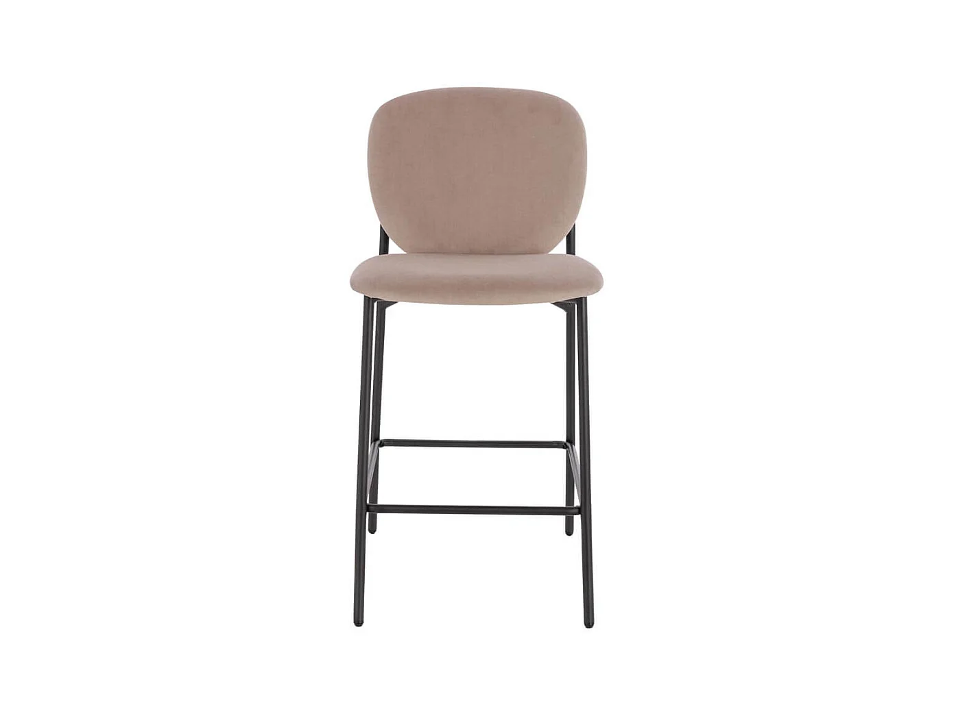 Home Deluxe CELDA tabouret de bar velours - set de 5 tabourets marron clair | Chaises de bar