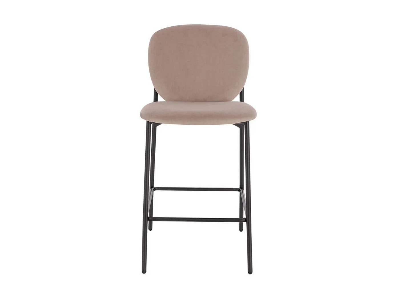 Home Deluxe CELDA tabouret de bar velours - set de 5 tabourets marron clair | Chaises de bar